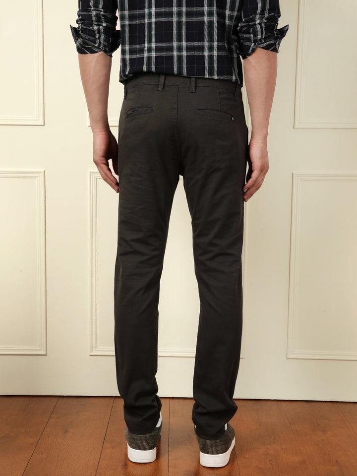 Soft Cotton Blend Trouser | Olive