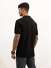 Solid Slim Fit Polo T-Shirt | Black