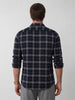 Regular Fit Checkered Shirt | Navy Blue