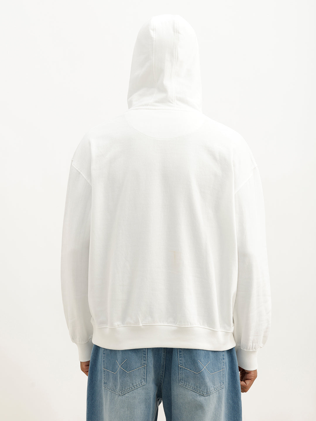 Oversized 'The Office' Inspired Printed Hooded Sweatshirt | Grey