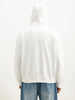 Oversized 'The Office' Inspired Printed Hooded Sweatshirt | Grey