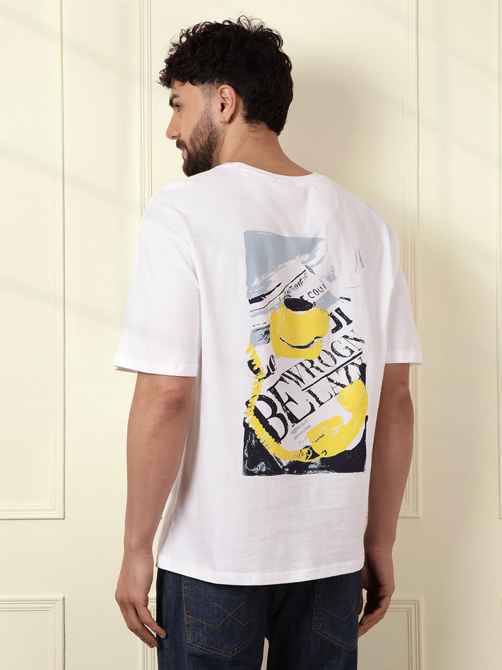 Be Lazy White Oversized T-Shirt