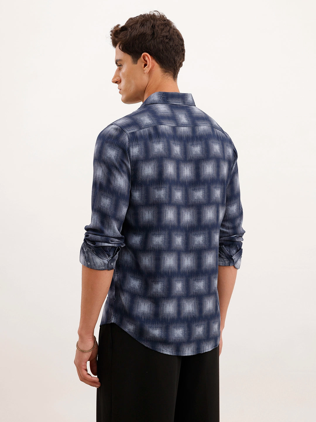 Slim Fit AOP Shirt | Blue