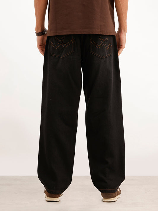 Classic Loose Fit Denim Jeans | Black