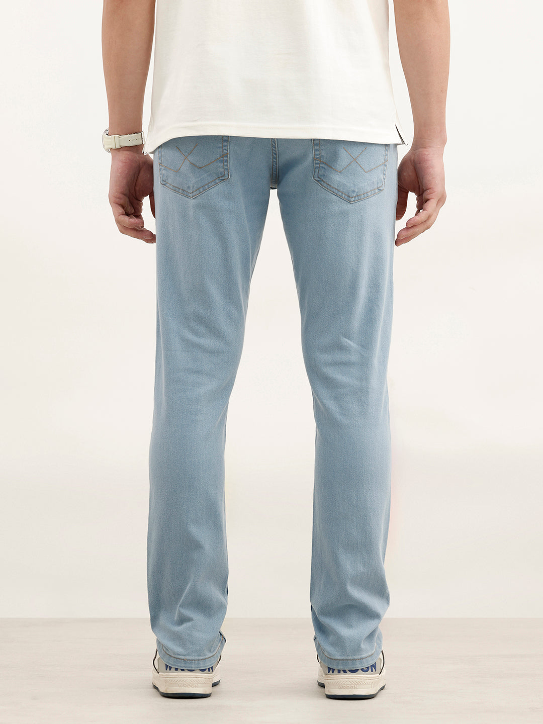 Solid Slim Fit Denim Jeans | Light Blue