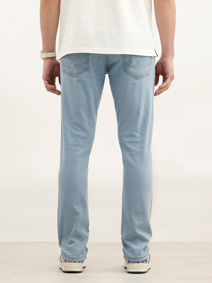 Solid Slim Fit Denim Jeans | Light Blue