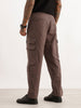 Solid Regular Fit Cargo Trouser | Dark Grey
