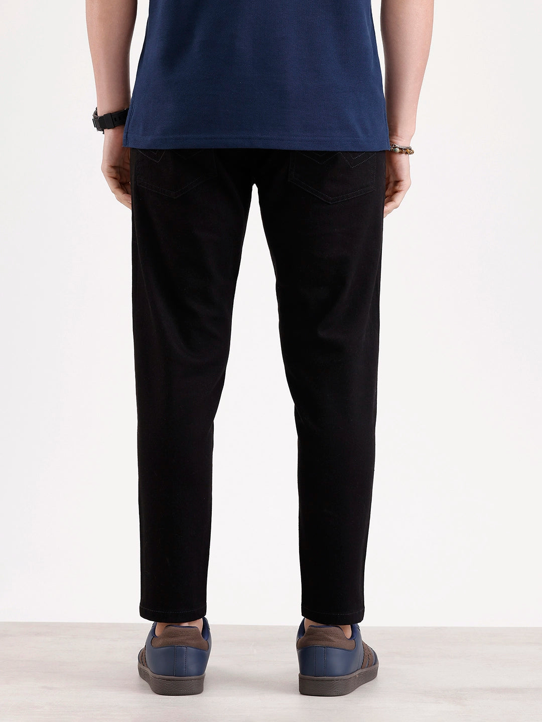 Solid Slim Fit Denim Jeans  | Black