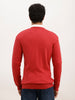 Solid Comfort Fit Cardigan Sweater | Red