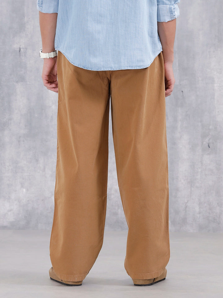 Men's Casual Loose Fit Trouser | Brown