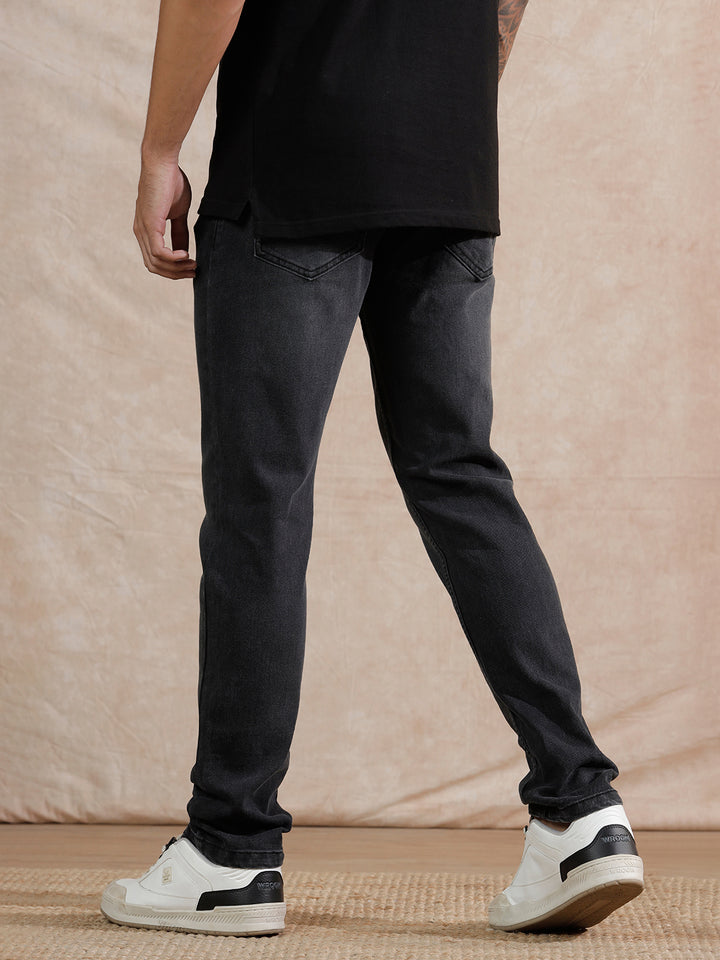 Heavy Fade Slim Fit Jeans | Dark Grey