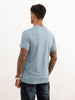 Slim Fit Foil Printed T-Shirt | Blue | WTS02HSSL1051S