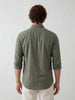 Solid Slim Fit Full Sleeve Shirt | Olive
