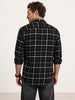 Midnight Grid Check Shirt| Black