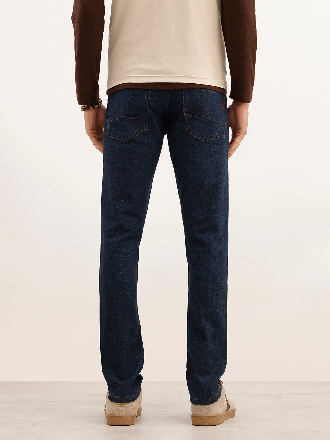 Solid Slim Fit Denim Jeans | Dark Blue