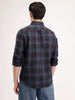 Slim Fit Checkered Shirt | Navy Blue