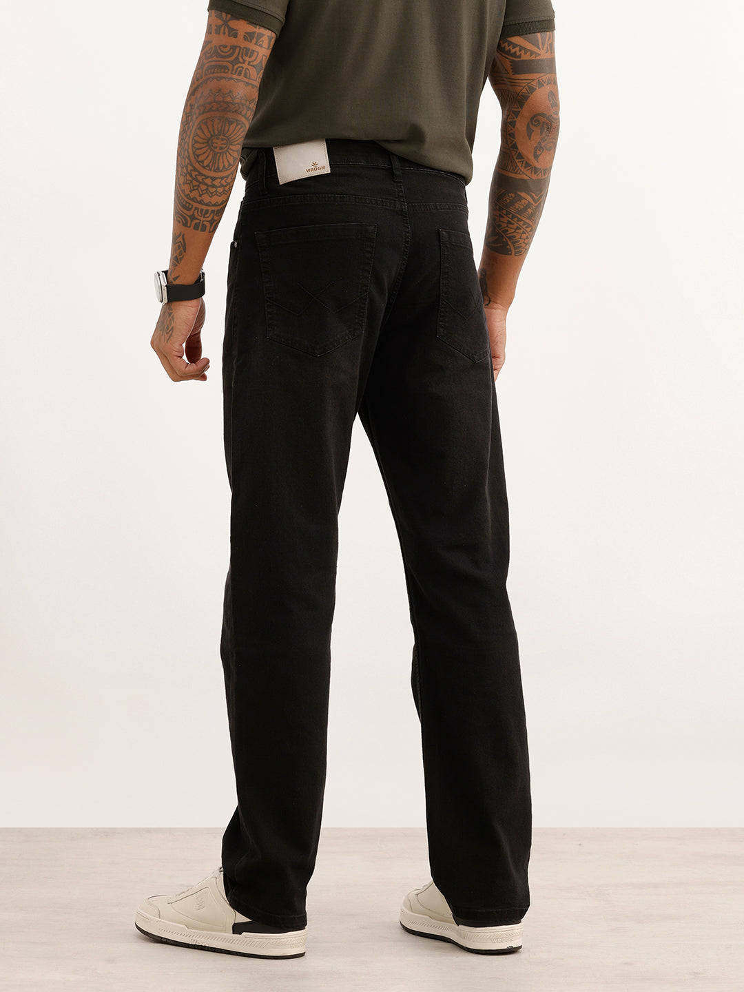 Solid Anti Fit Denim Jeans | Black
