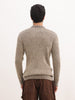 Solid Regular Fit Knitted Sweater | Beige