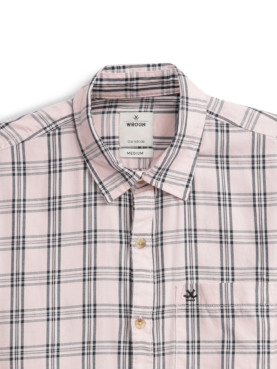 Lilac Black Casual Checked Shirt