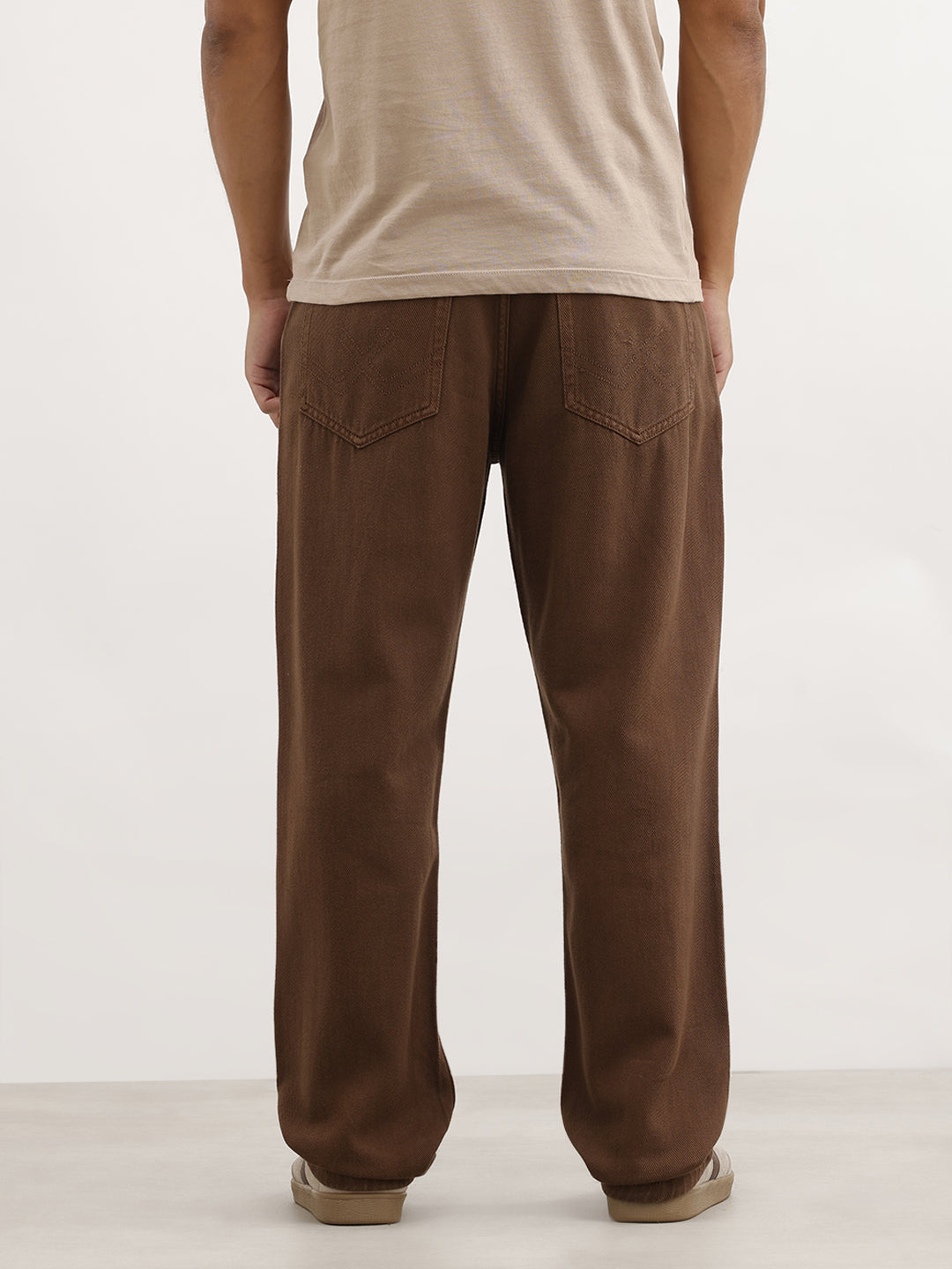 Solid Anti Fit Denim Jeans | Rust