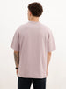 Oversized Fit Placement Printed T-Shirt | Pink | WTS02HSOS1056S