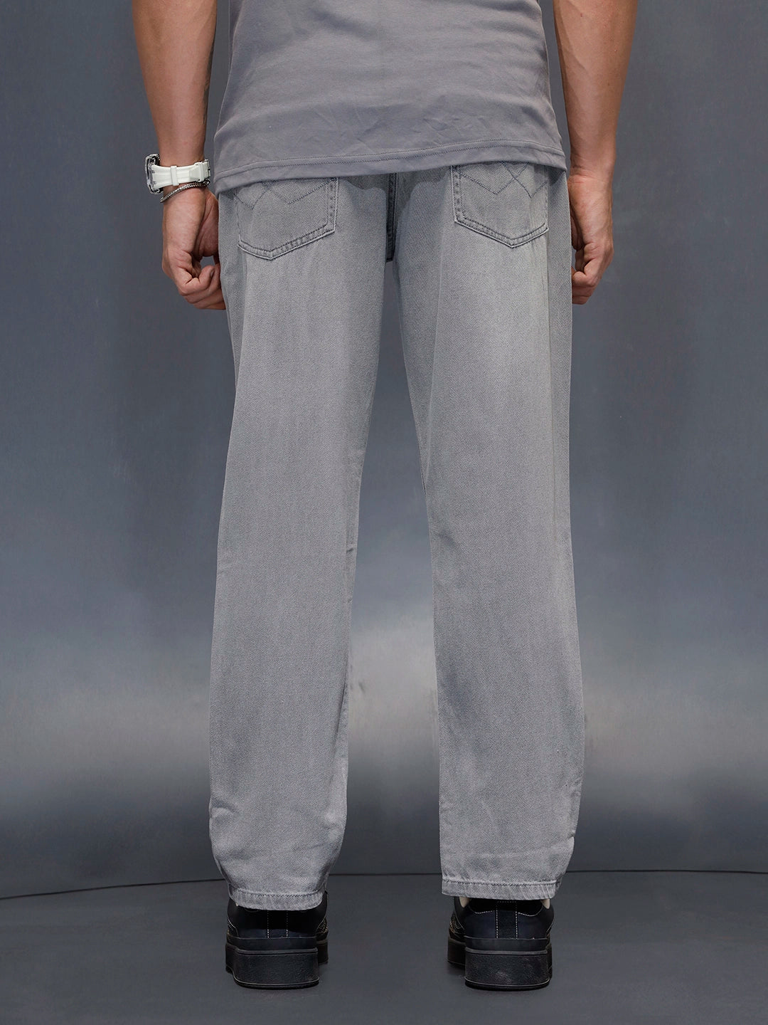 Men's casual anti fit jeans  | Grey