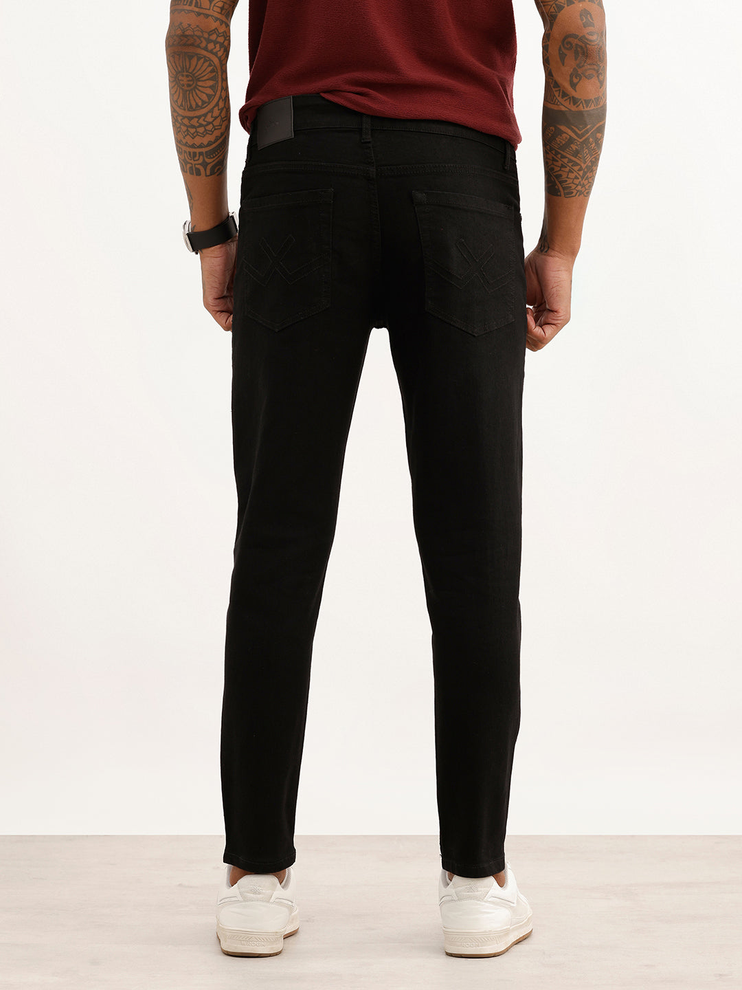 Solid Skinny Crop Fit Denim Jeans | Black | WJN0200SC2179S