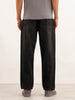 Solid Loose Fit Denim Jeans | Black