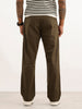 Solid Anti Fit Double Pleated Trouser | Olive