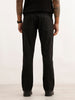 Washed Straight Fit Denim Jeans | Black