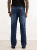 Regular Fit Faded Denim Jeans | Dark Blue
