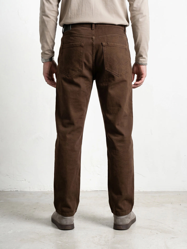 Classic Solid Anti Fit Denim Jeans | Rust