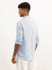 Solid Slim Fit Full Sleeve Shirt | Blue