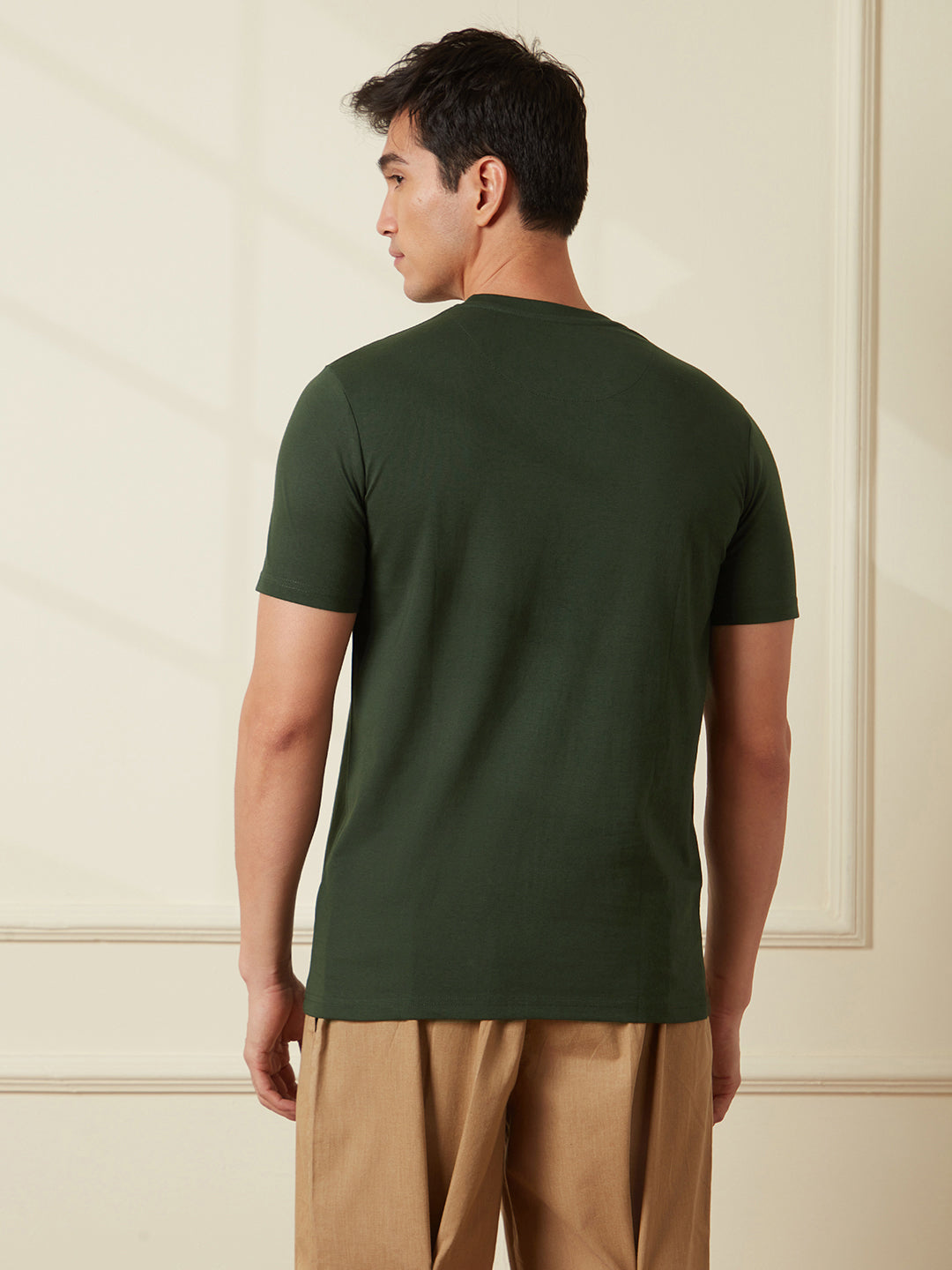 Chic Olive Minimal T-Shirt