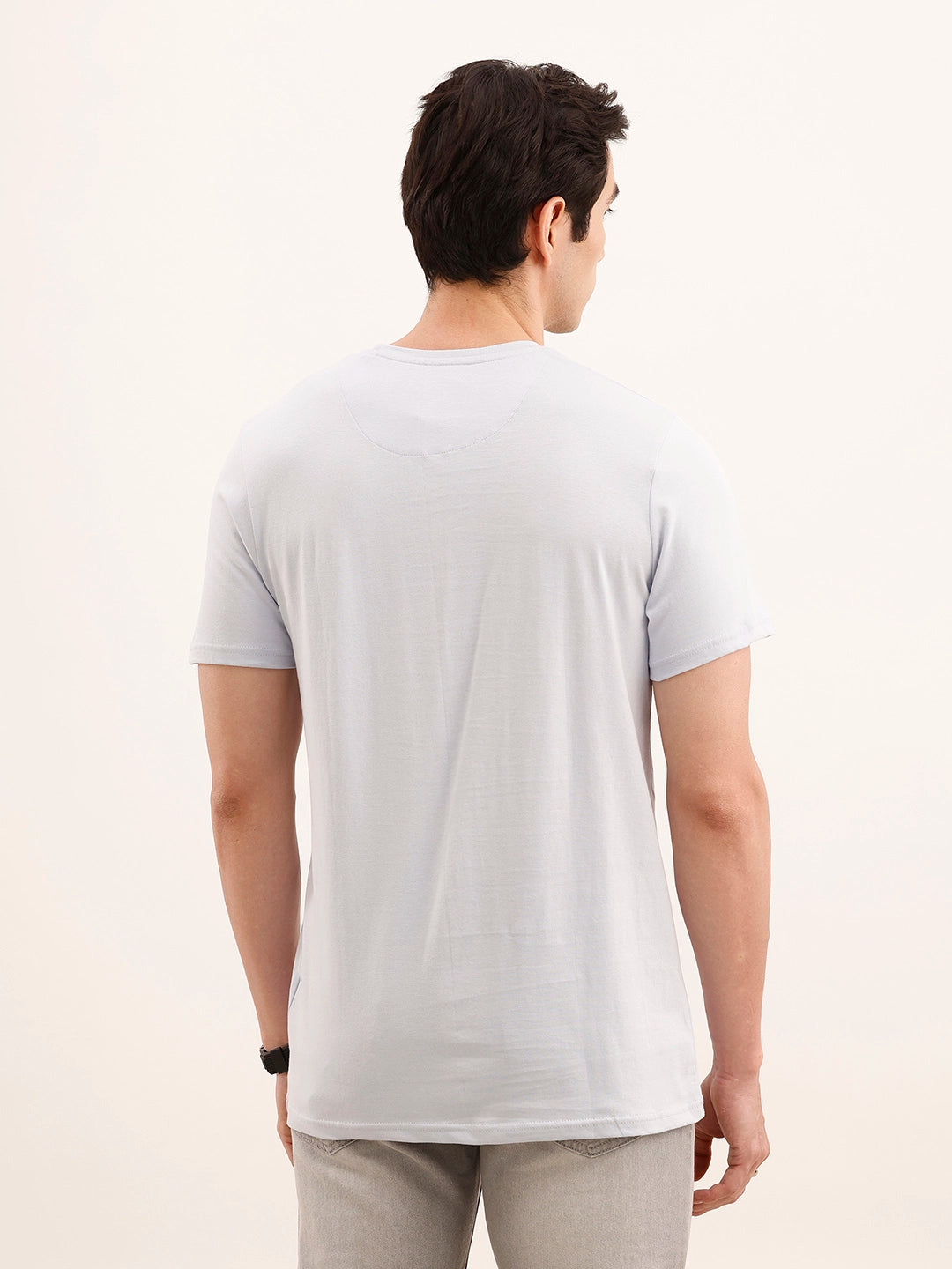 Slim Fit Puffer Printed T-Shirt | Blue