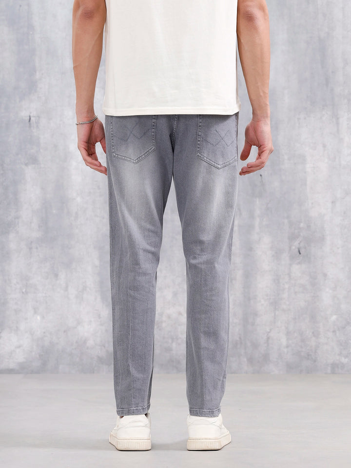 Men Casual Skinny Crop Jeans | Grey