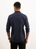 Regular Fit AOP Fill Sleeve Shirt | Navy Blue