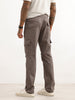 Solid Straight Fit Cargo Trousers | Dark Grey