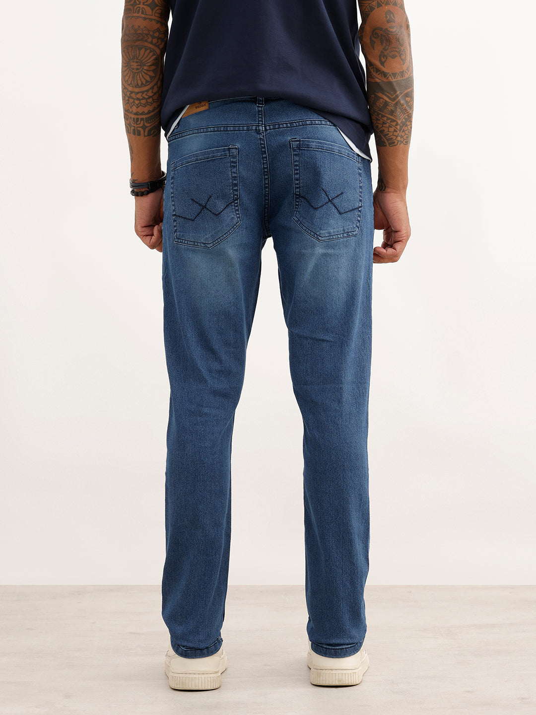 Solid Slim Fit Denim Jeans | Dark Blue
