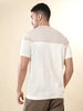 Beige Flat Knit Crew Neck T-Shirt