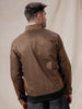 Brown Checks Bomber Jacket