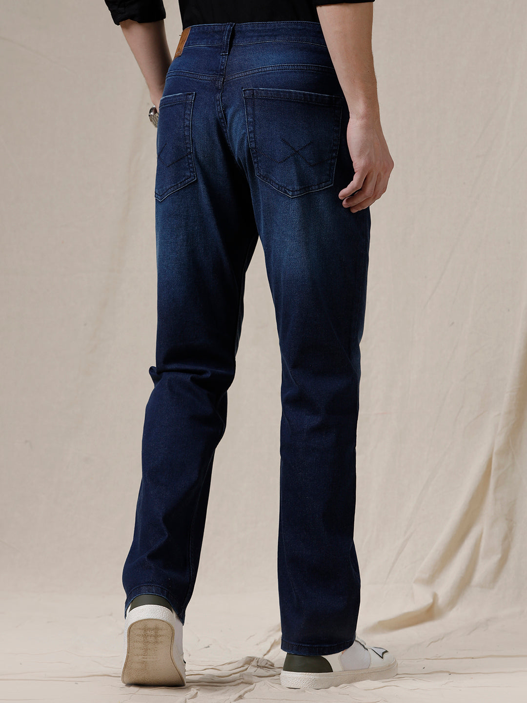 Blue Anti Fit Faded Jeans