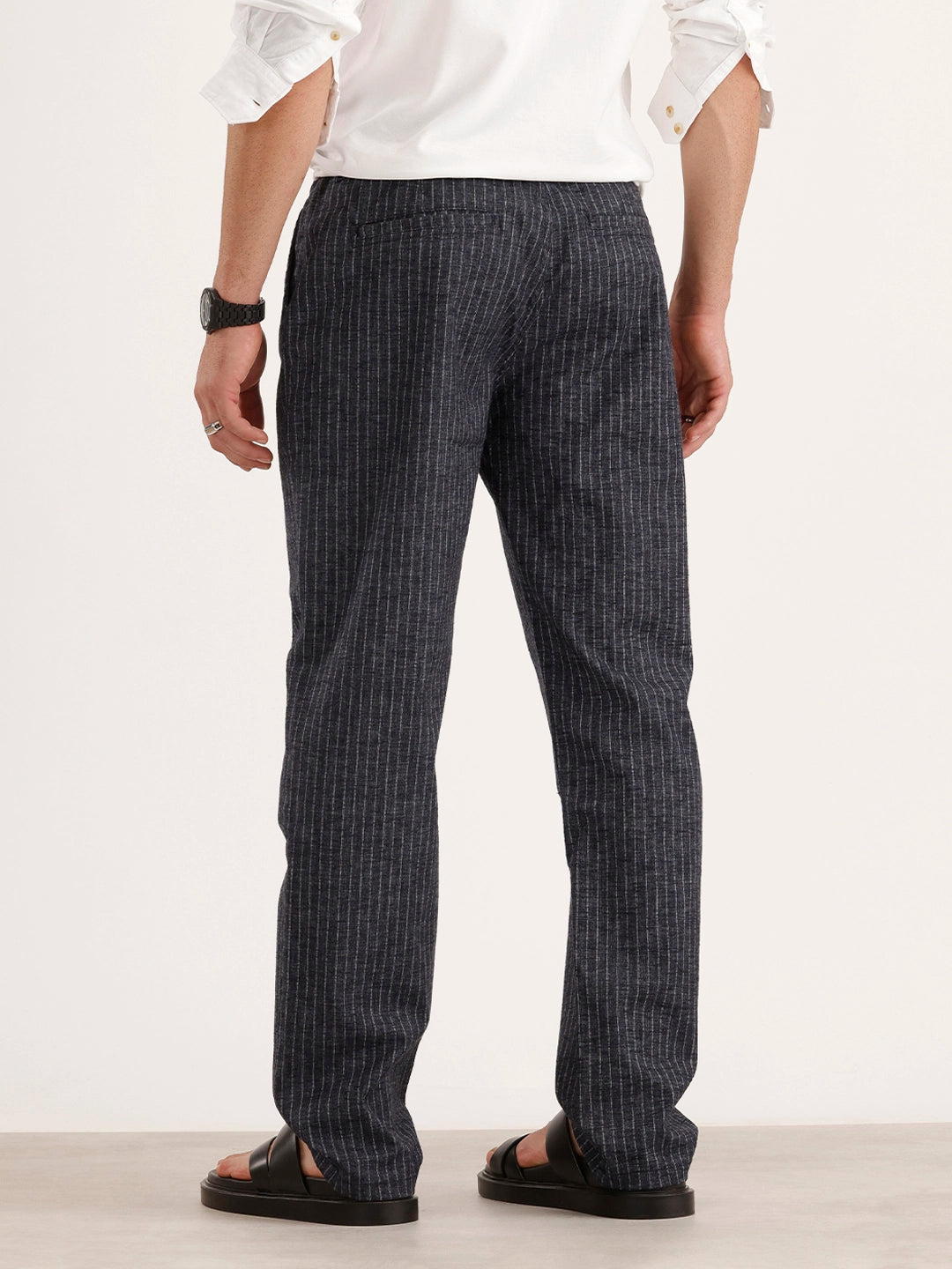 Anti Fit Striped Trouser | Blue