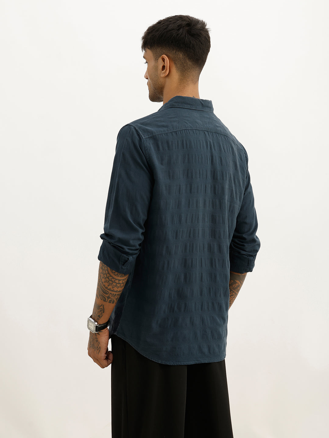 Solid Regular Fit Full Sleeve Shirt | Teal