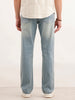 Faded Straight Fit Denim Jeans  | Light Blue