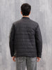Colourblock Regular Fit Puffered Bomber Jacket  |  Black