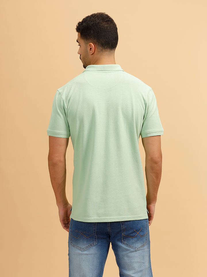 Tonal Logo Slim Fit Polo T-Shirt | Light Green