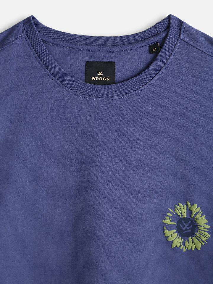 Puff Print Oversized T-Shirt | Dark Blue