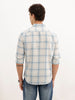 Regular Fit Full Sleeve Checkered Shirt | Light Blue