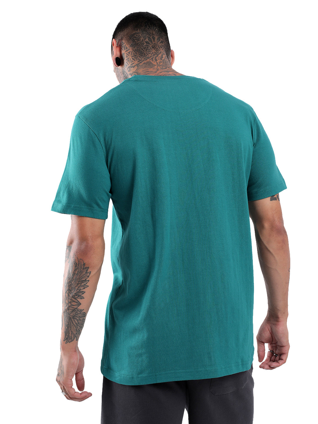 Teal Basic Logo Printed T-Shirt